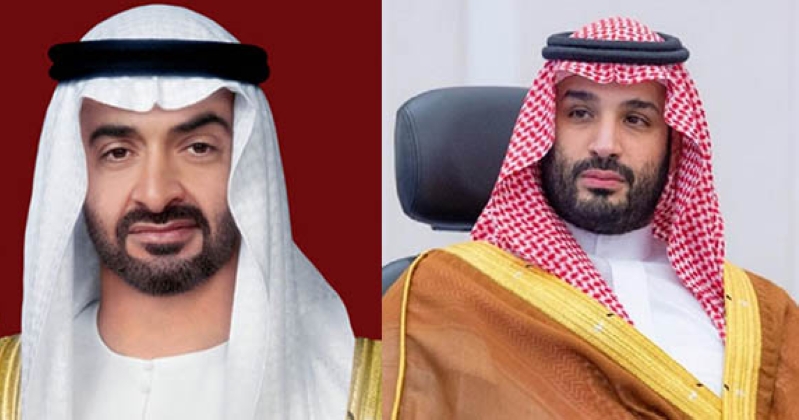 ولي العهد السعودي أجرى اتصالاً برئيس الإمارات: ندين الاعتداءات الإيرانية غير المبررة. أكد وقوف المملكة إلى جانب الإمارات في دفاعها عن أمنها واستقرارها 