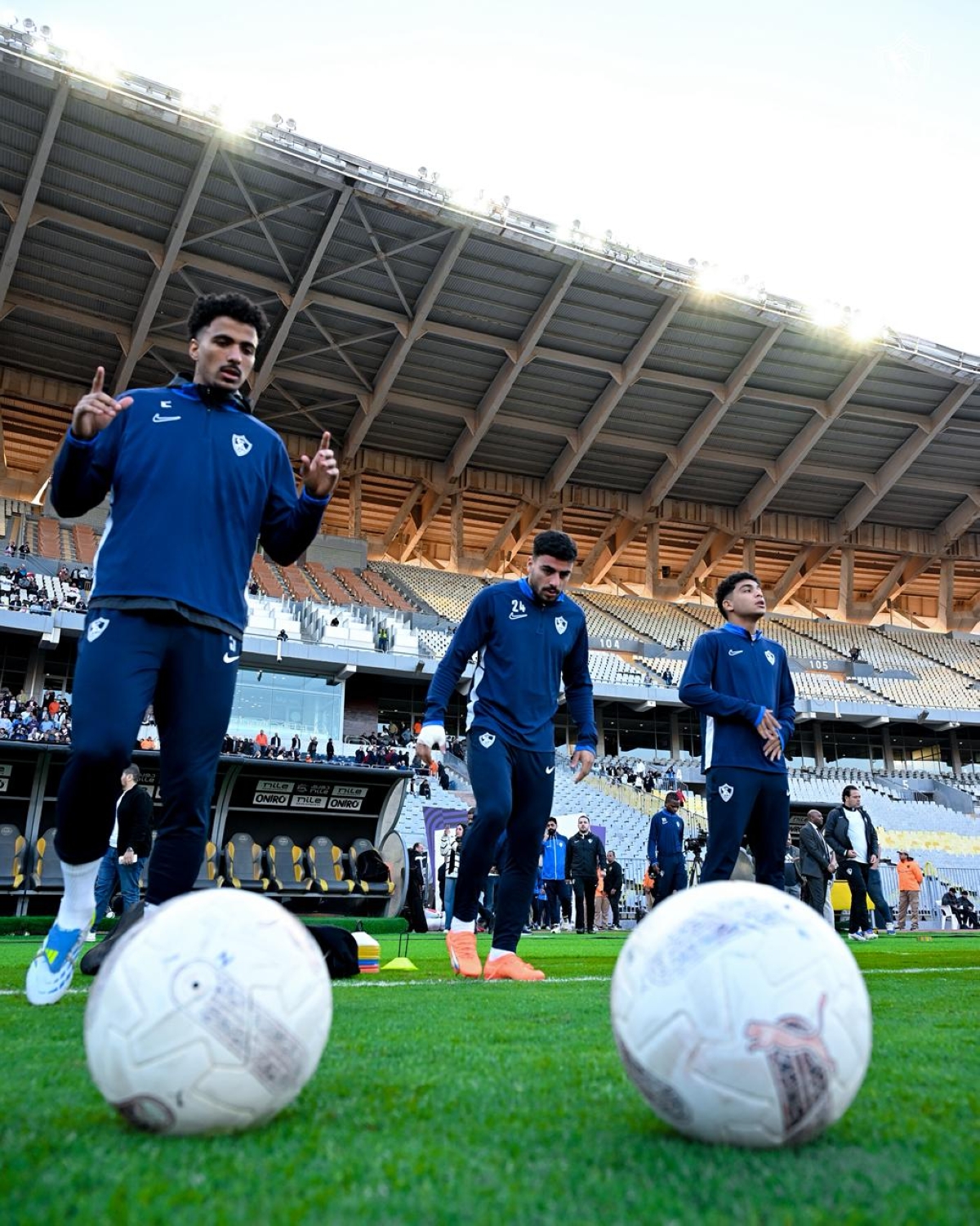 لاعبو الزمالك في المران