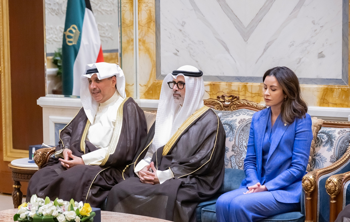 وزير الديوان الأميري ووزير الخارجية وسفيرة الكويت بواشنطن