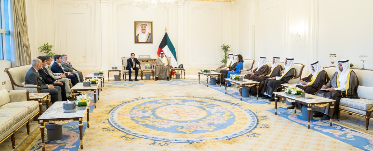 جانب من استقبال ولي العهد للوزير روبيو والوفد المرافق
