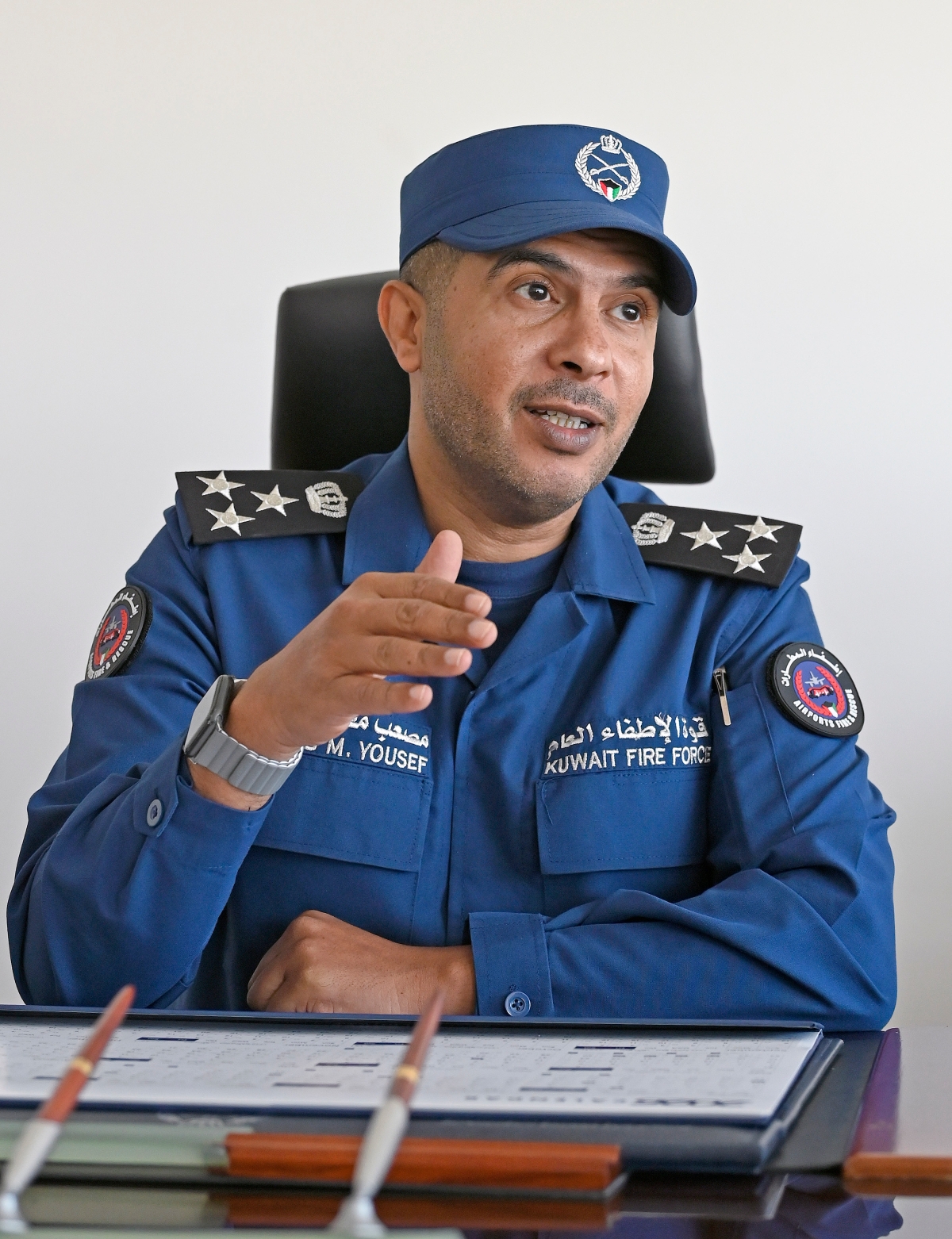 العميد مصعب الأنصاري                (تصوير سعود سالم)