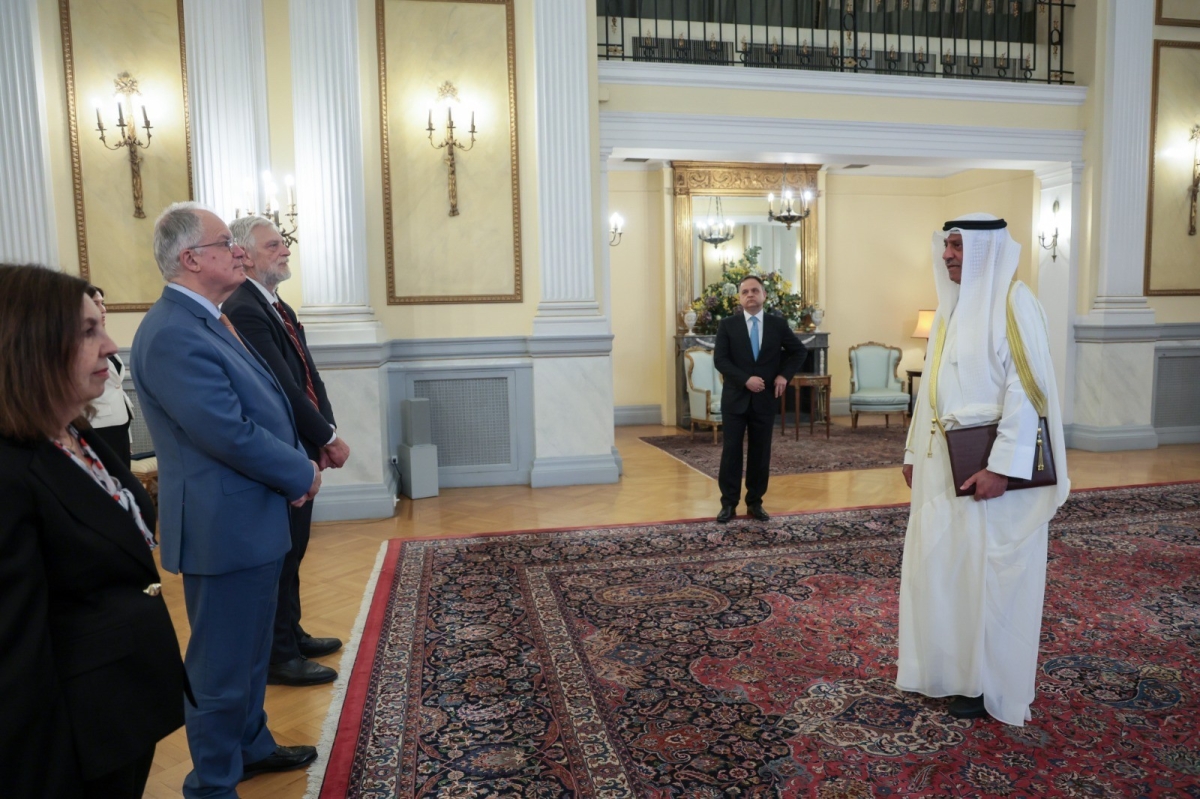 من مراسم تقديم السفير الرومي أوراق اعتماده