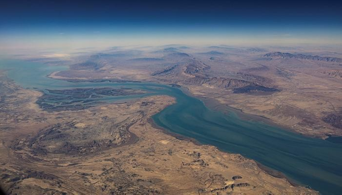 صورة من الجو لمضيق هرمز