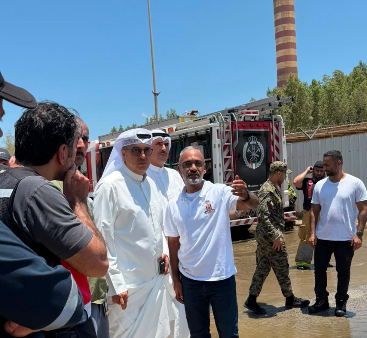 المخيزيم يتفقد موقع الحادث