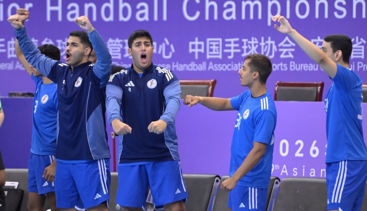 تفاعل لاعبي منتخب الكويت خلال المباراة