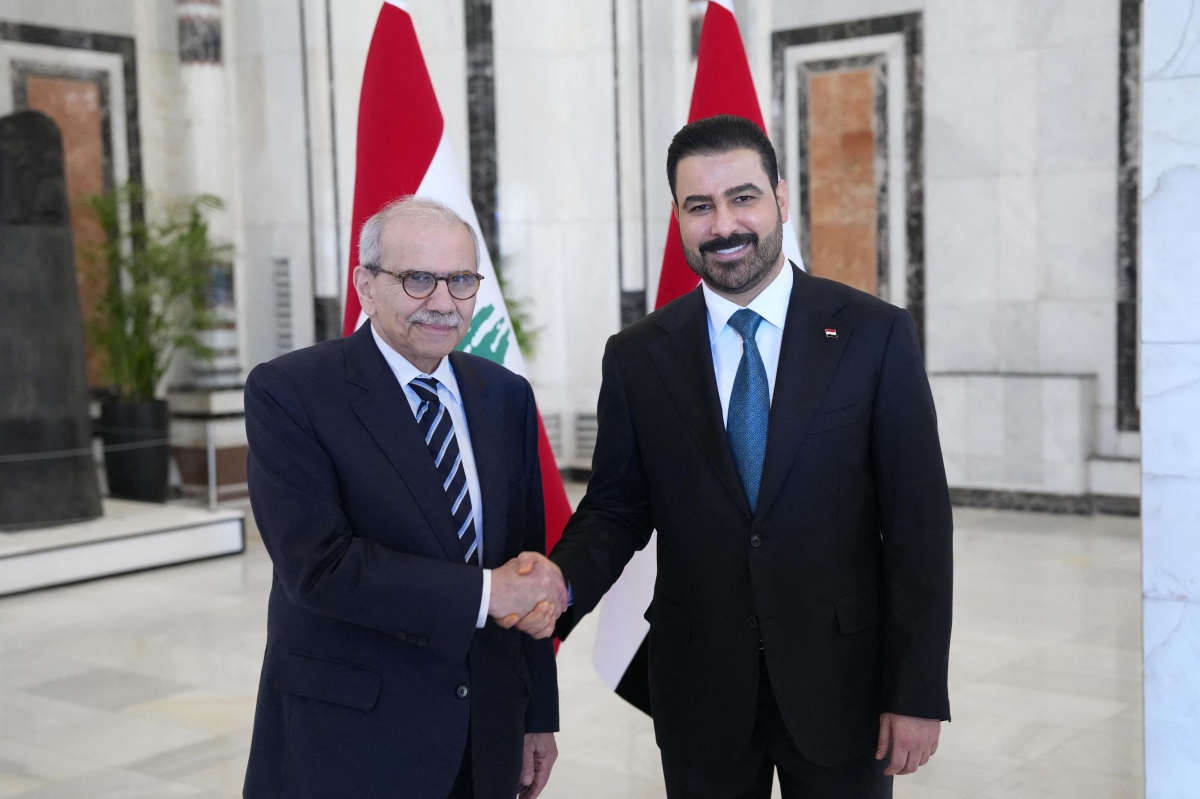 الزيدي مستقبلاً سلام في بغداد (أف ب)